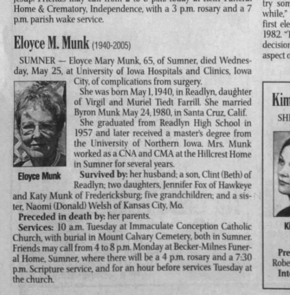 Clipping from The Courier